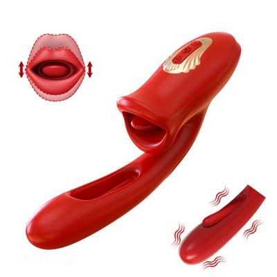 G Spot Vibrator Adult Sex Toys for Women, Tongue Rose Sex Toy Dildo Vibrators Clitoral Stimulator with 10 Licking Sucking 10 Vibration Modes Flapping Clitoral Stimulator Anal Sex toys Couples Sex Toys