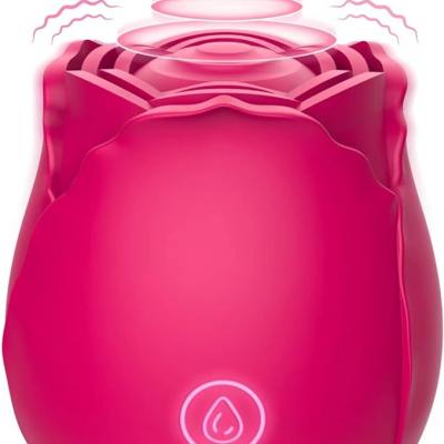 Rose Toys Vibrator for Women, Vlatne Clitoral Vibrator Sex Stimulator with 10 Mind-Blowing Tapping Modes, Nipple Teasing Clitoris Masturbating Things for Sexual Pleasure, Vibrating Adult Sex Toy Purpl