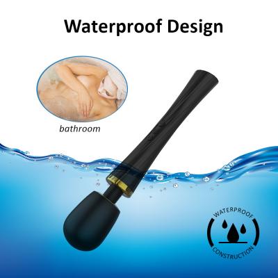 Drop shipping soft silicone hand held massage vibrator AV wand massage for neck shoulder back body